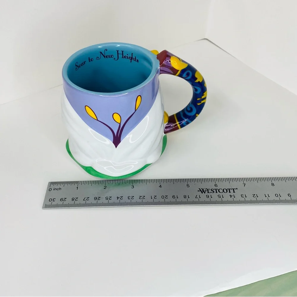 Disney Parks Princess Jasmine Lotus Flower Sculpted Mug Magic Carpet Handle Cup